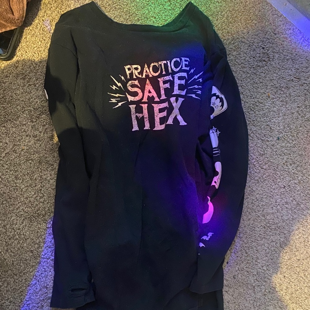 Hot topic practice safehex long sleeve shirt dress